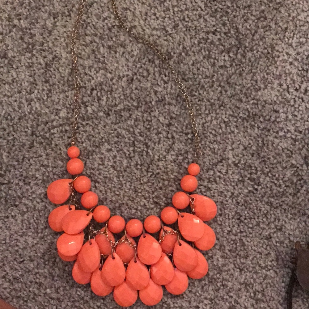 peach necklace